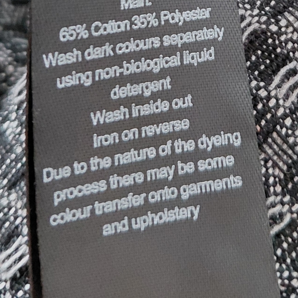 BOOHOO MAN Men's  Black and White Denim Textured Zipper Front Jacket - M - Picture 6 of 7